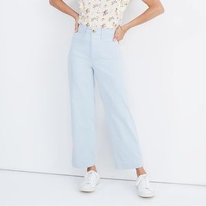 Madewell Slim Emmett Wide-Leg Crop Pants in Speckle